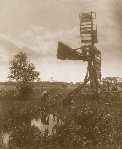 Een verwoeste watermolen, Leven en landschap op de Norfolk Broads, ca. 1886 door Peter Emerson und Thomas Goodall